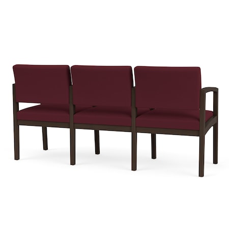 Lesro Lenox 3 Seat Tandem Seating W/ Arms, 65 in W 26 in L 31.5 in H LW3103